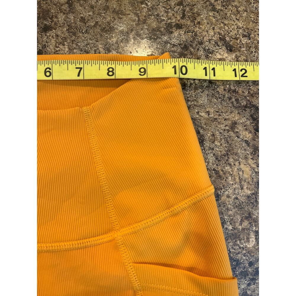 Wilo the Label Small Mustard Yellow Ribbed Ankle Leggings - Picture 6 of 7